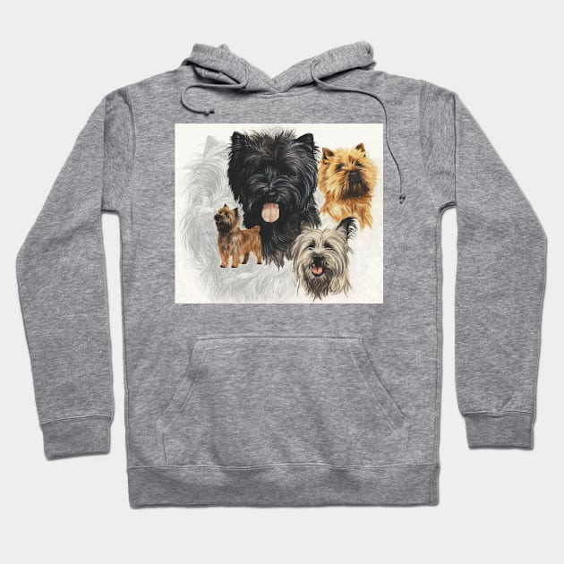 Cairn Terrier Medley Hoodie by BarbBarcikKeith